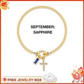 CelestiaFaith – Gold Cross Bracelet