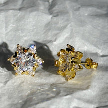 SnowLuxe - Moissanite Snowflake Earrings