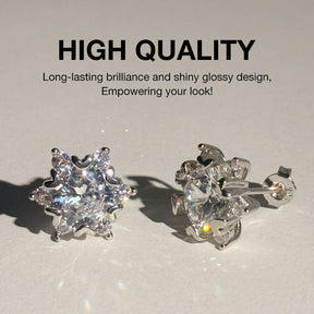 SnowLuxe - Moissanite Snowflake Earrings