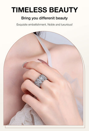 BloomVera – Certified Moissanite Flower Statement Ring