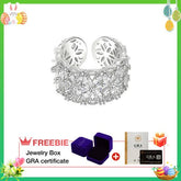 BloomVera – Certified Moissanite Flower Statement Ring