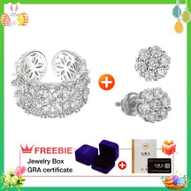 BloomVera – Certified Moissanite Flower Statement Ring