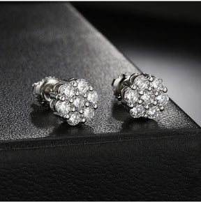 RoselleShine – Floral Moissanite Earrings