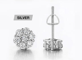 RoselleShine – Floral Moissanite Earrings