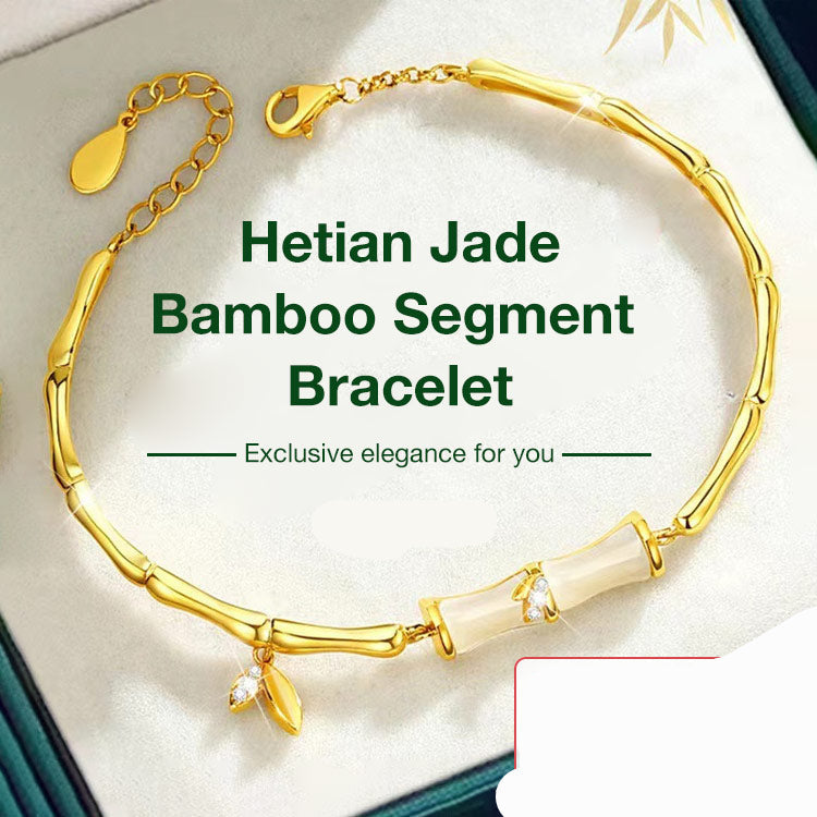 LunaJade – Elegant Bamboo Bead Bracelet