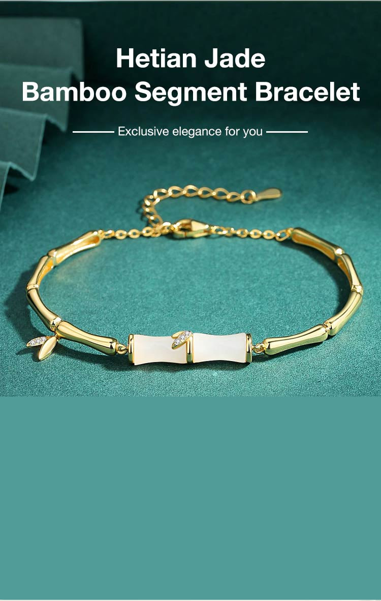 LunaJade – Elegant Bamboo Bead Bracelet