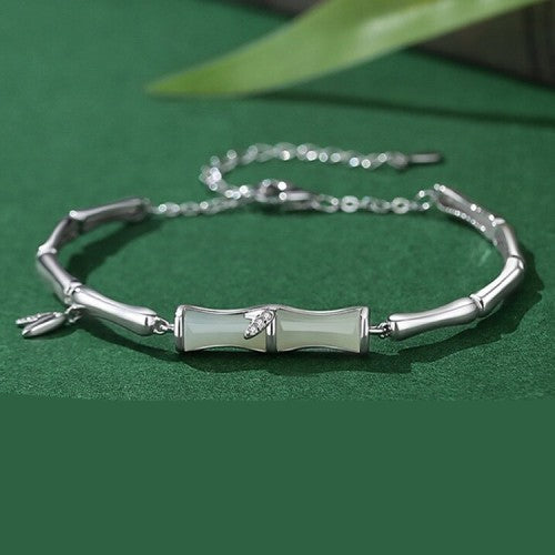 LunaJade – Elegant Bamboo Bead Bracelet