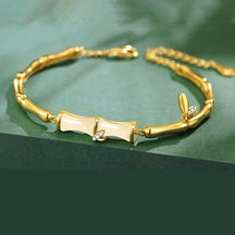 LunaJade – Elegant Bamboo Bead Bracelet