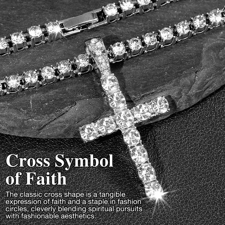 HeavenlyShine – Moissanite Cross Pendant