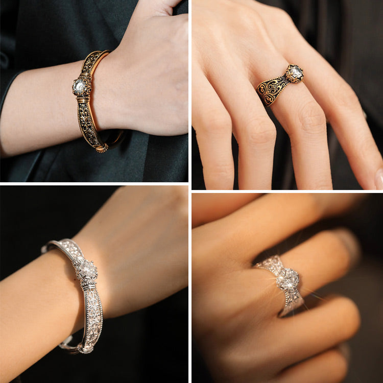 RoyalLustre – Moissanite Relief Bangle