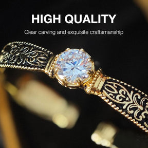 RoyalLustre – Moissanite Relief Bangle