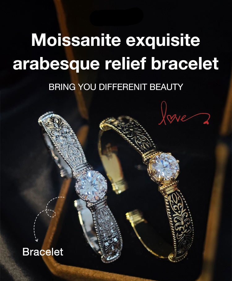 RoyalLustre – Moissanite Relief Bangle