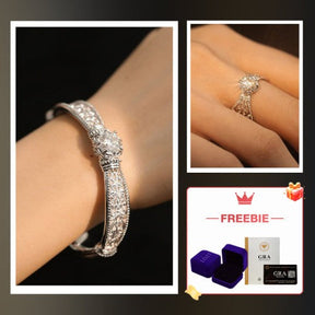 RoyalLustre – Moissanite Relief Bangle