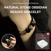 NoirHarmony – Black Obsidian Bracelet