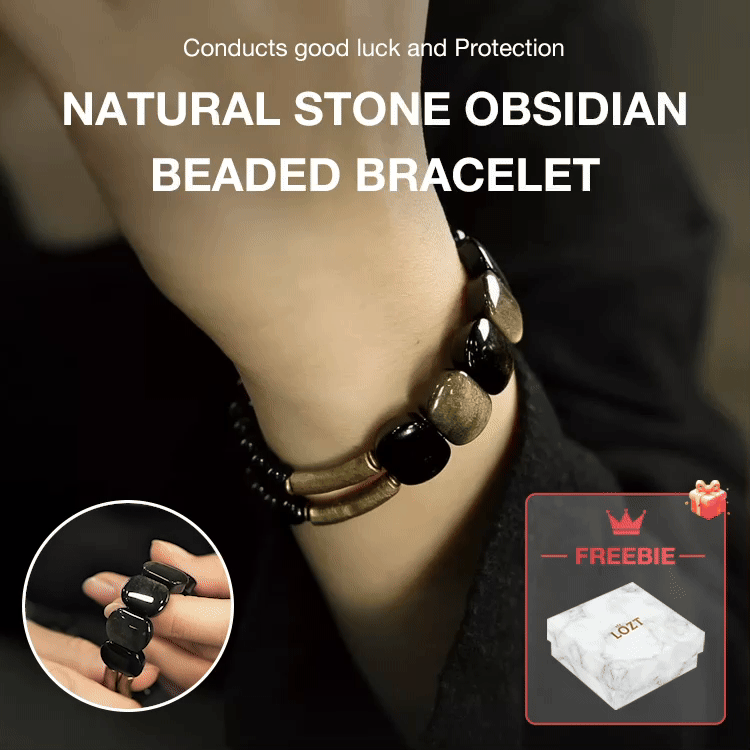 NoirHarmony – Black Obsidian Bracelet