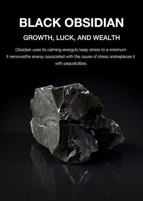 NoirHarmony – Black Obsidian Bracelet