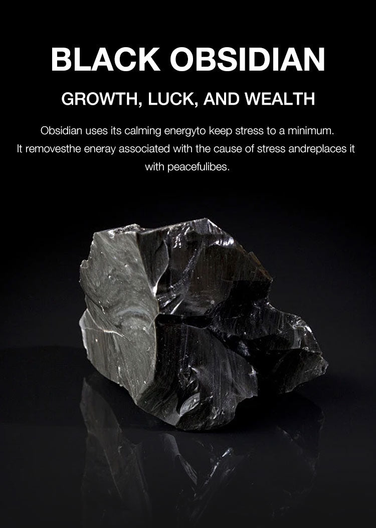 NoirHarmony – Black Obsidian Bracelet