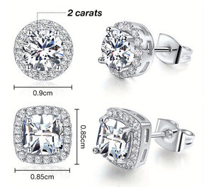 LustreCube – Premium Moissanite Earrings