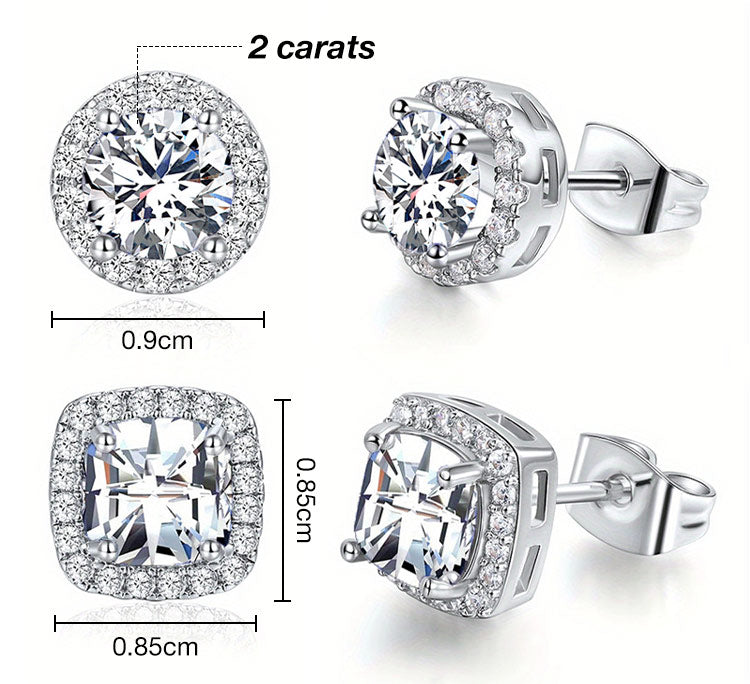 LustreCube – Premium Moissanite Earrings