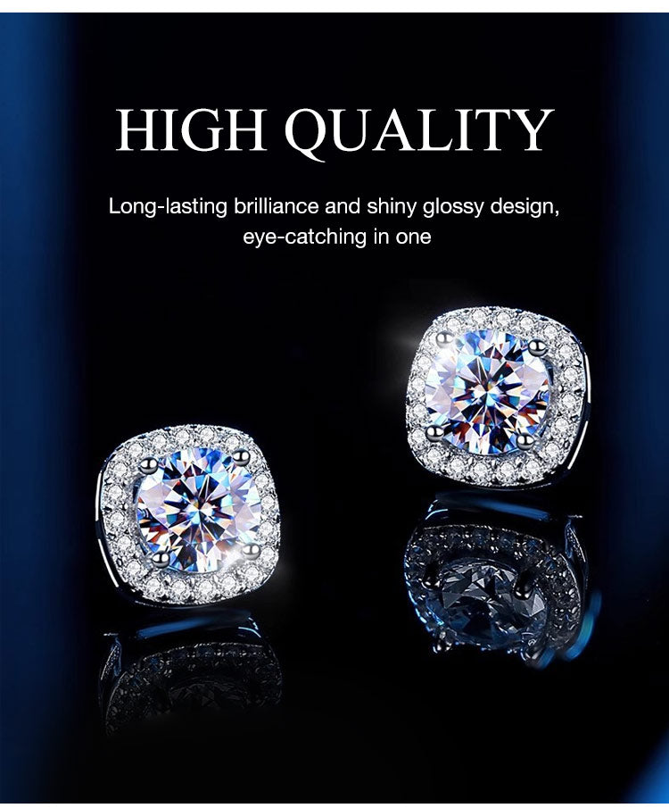 LustreCube – Premium Moissanite Earrings