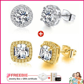 LustreCube – Premium Moissanite Earrings