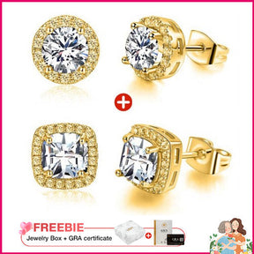 LustreCube – Premium Moissanite Earrings