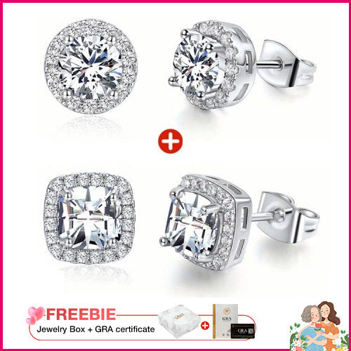 LustreCube – Premium Moissanite Earrings