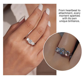 AuraTrio – Three Stone Diamond Look Ring