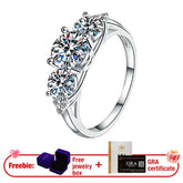 AuraTrio – Three Stone Diamond Look Ring
