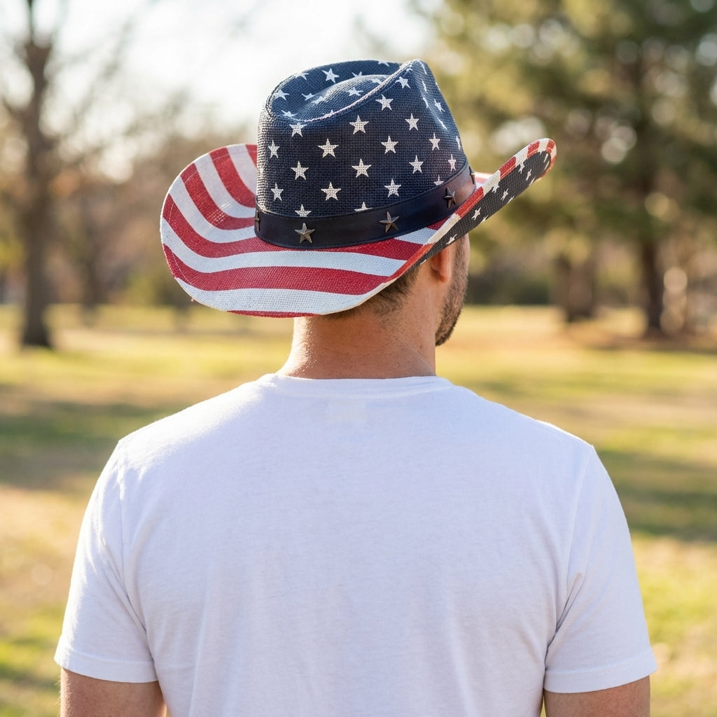 LibertyBrim – American Flag Cowboy Hat