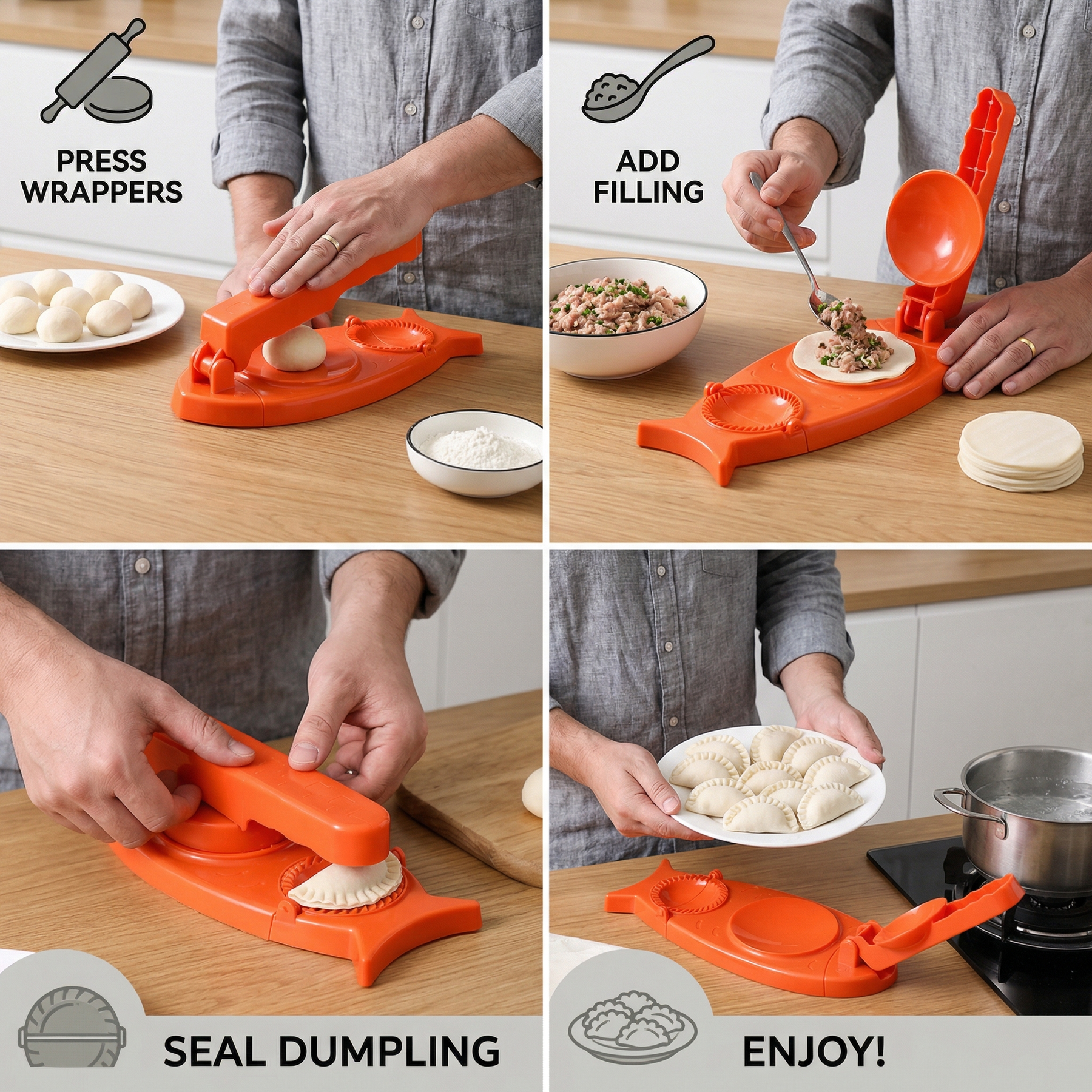 SnapFold – Easy Dumpling Making Tool