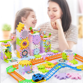 BrainBoost Builders – Montessori Gear Blocks