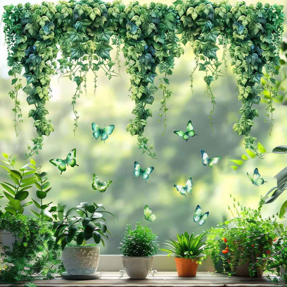 FloraGlow – Vibrant Flower Bouquet Window Sticker