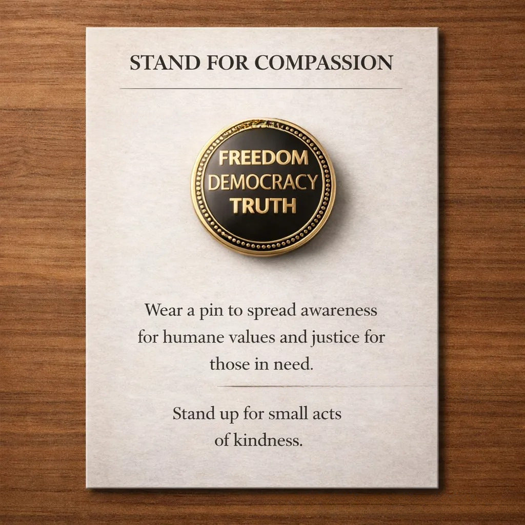 LumeIce – Compassion Crystal-Encrusted Lapel Pin