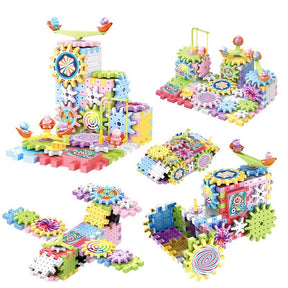 BrainBoost Builders – Montessori Gear Blocks