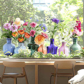 FloraGlow – Vibrant Flower Bouquet Window Sticker