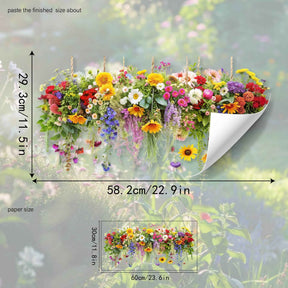 FloraGlow – Vibrant Flower Bouquet Window Sticker