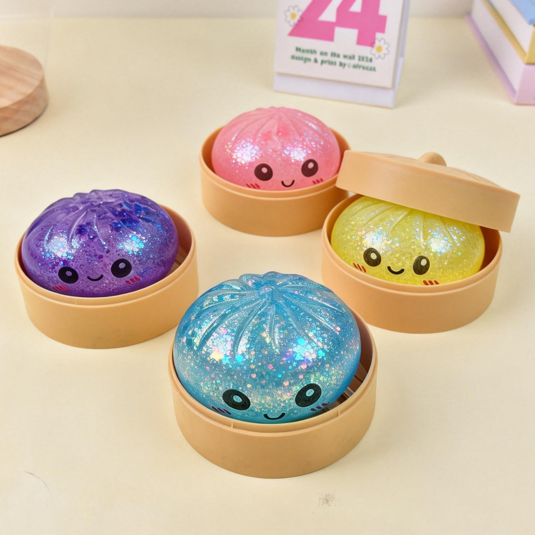 SquishJoy – Ultra-Rare Rainbow Smiling Dumpling Squishy Toy