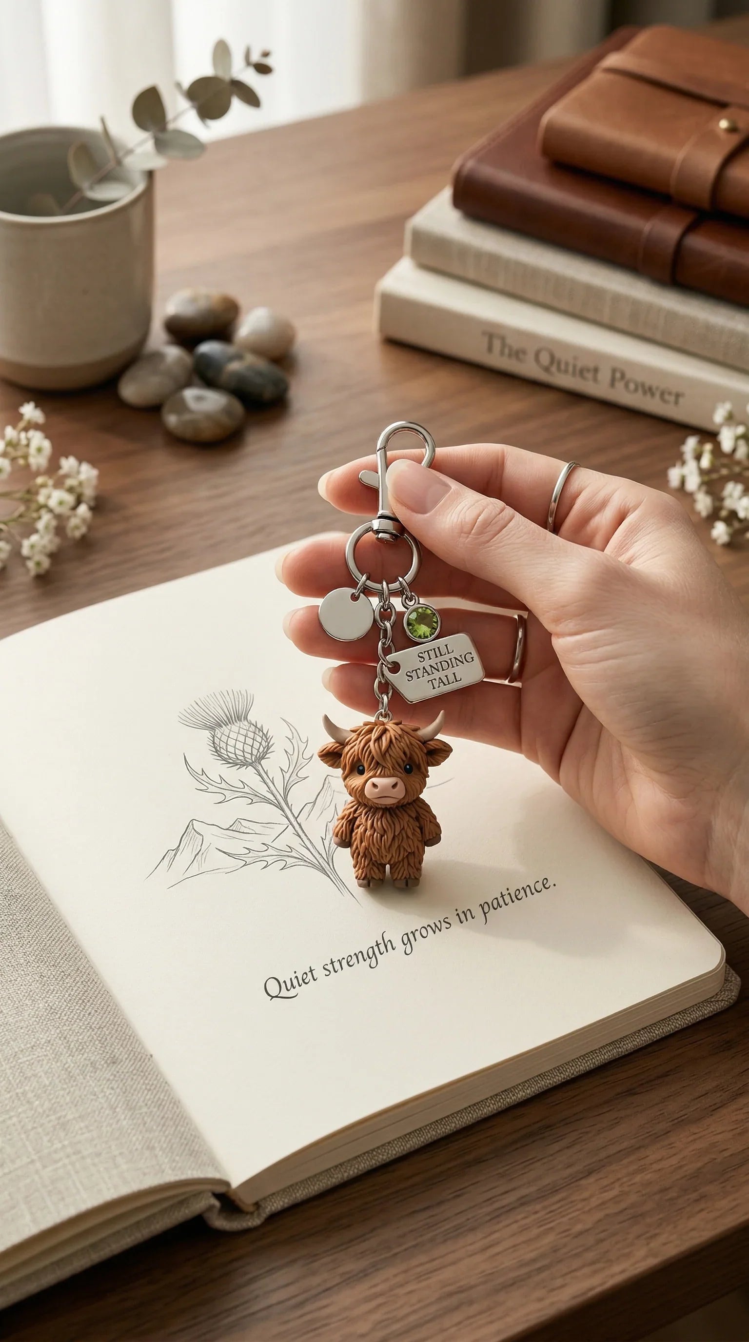 VistaCattle – Meaningful Highland Cow Gift Keychain