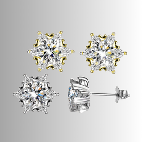 SnowLuxe - Moissanite Snowflake Earrings