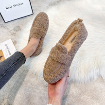 Arielle Plush Moccasins With Non-Slip Sole | Lupi