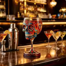 SkullElegance – Premium Decorative Art Glass Goblet