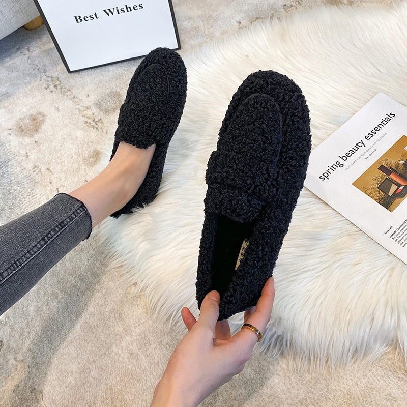 Arielle Plush Moccasins With Non-Slip Sole | Lupi