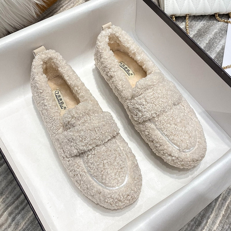 Arielle Plush Moccasins With Non-Slip Sole | Lupi