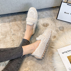 Arielle Plush Moccasins With Non-Slip Sole | Lupi