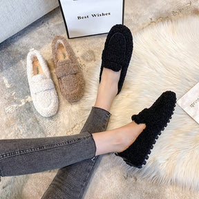 Arielle Plush Moccasins With Non-Slip Sole | Lupi