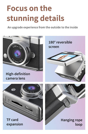 SnapVault – Mini Flip Screen Retro Camera