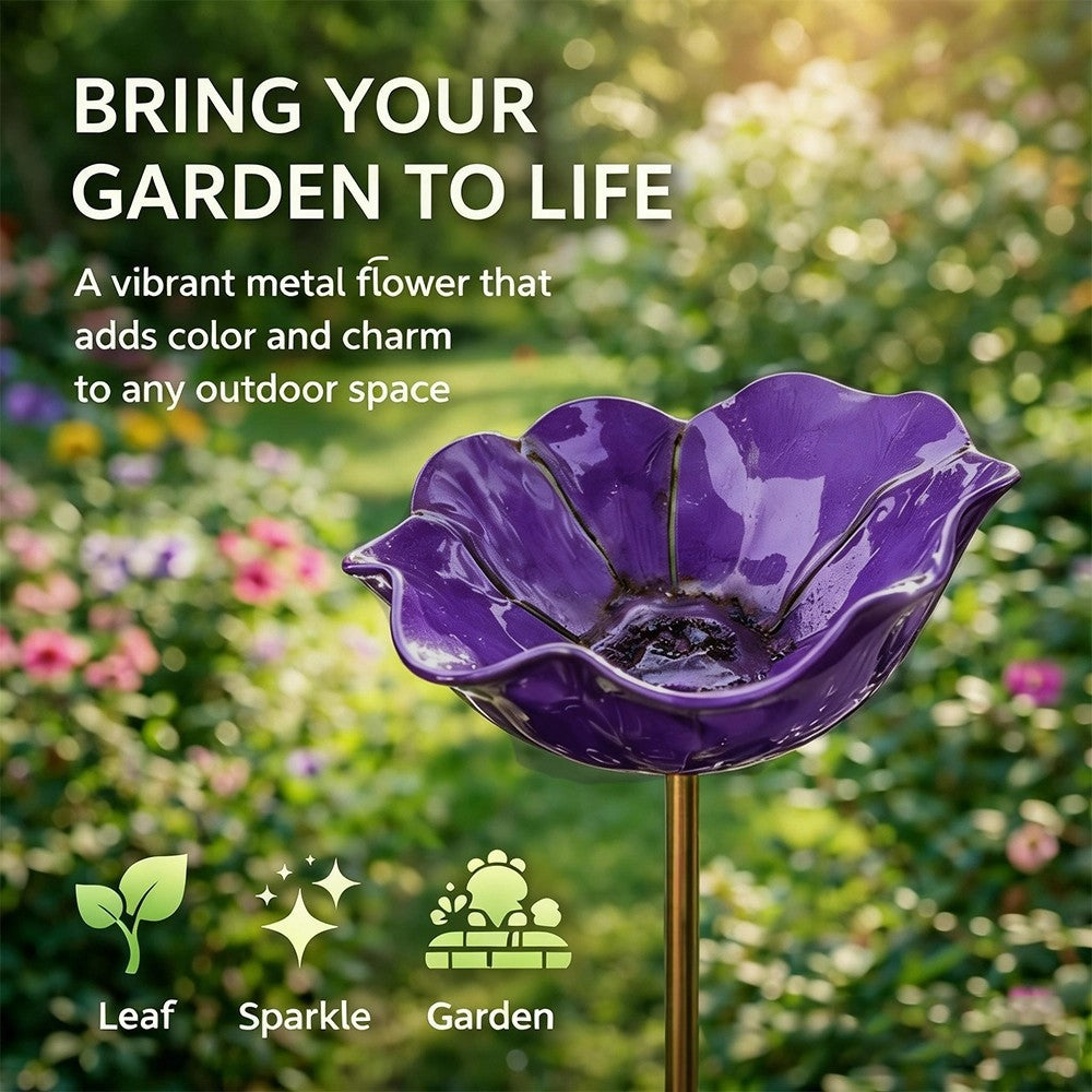 BloomForge – Handcrafted Metal Floral Garden Stake