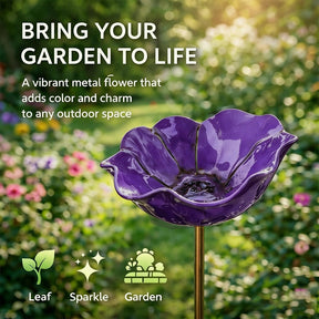 BloomForge – Handcrafted Metal Floral Garden Stake