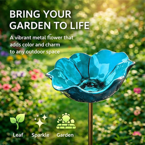 BloomForge – Handcrafted Metal Floral Garden Stake